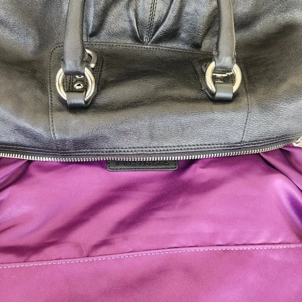 Euc Coach Ashley Black Leather Shoulder Bag Handbag - Picture 11 of 12